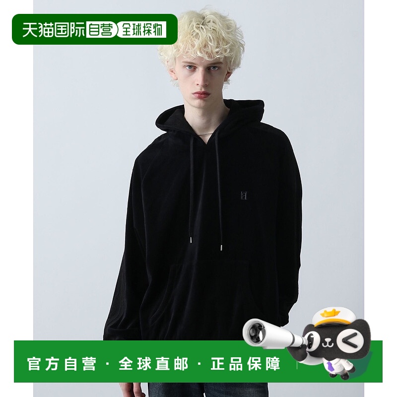 1h可退 日本直邮HARE男装 贝绒质感拼接蕾丝半拉链连帽外套 宽松