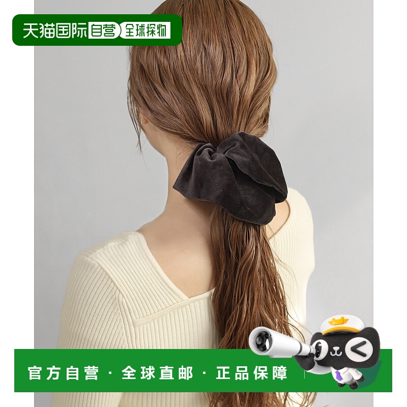 1h可退 日本直邮ANE MONE 女装 贝尔绒扇形发圈 DG640076H发饰