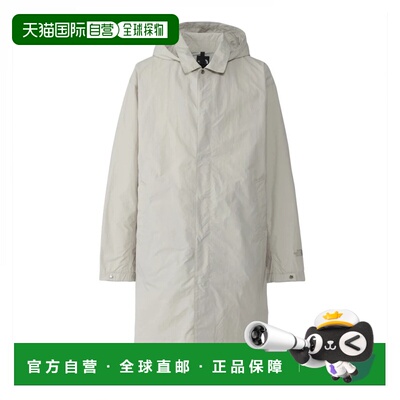 日本直邮北面THE NORTH FACE 纯色连帽拉链Logo标志印花中长款长