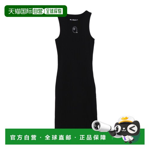 日本直邮A BATHING APE 女士 纯棉露肩连衣裙 APE FACE刺绣设计 1