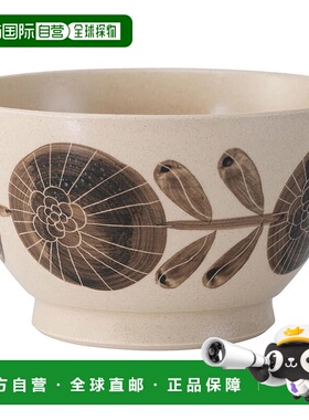 【日本直邮】波佐見焼 多碗 花 容量约840毫升 旅程 棕色 25326