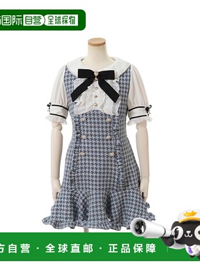 日本直邮日潮 Liz Lisa千鸟格提花连衣裙修身高端穿搭时髦显瘦