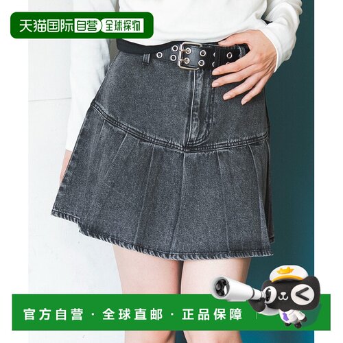 1h可退 日本直邮WEGO 女装 牛仔褶皱迷你裙 WE26AS08L0003