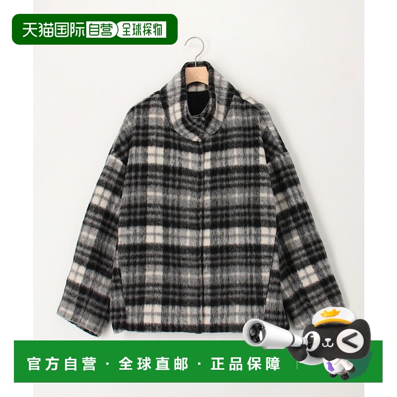1h可退 日本直邮MICO COULIER 女装 短款后茧型 起毛格纹外套 508