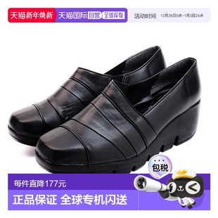 CONTACT女式 底FIRST 轻松行走黑色低跟 防水坡跟鞋 日本直邮高跟鞋