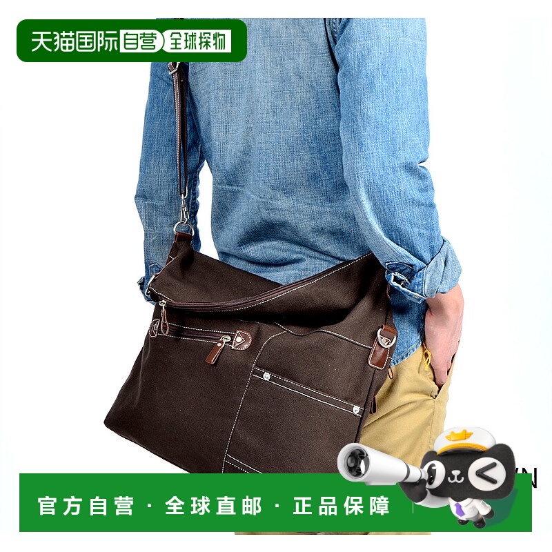 【日本直邮】Device男士单肩包斜挎包棕色大容量简约休闲日常