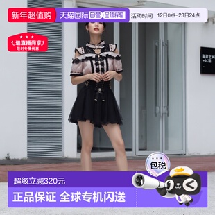 日本直邮日潮 Liz Lisa三条蝴蝶结前系颈圈衬衫252-1014-0蕾丝