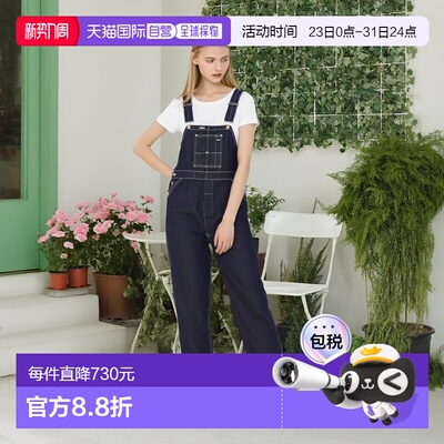 1h可退 日本直邮HEADLIGHT 女装 宽松复古工装背带裤 3in1口袋设