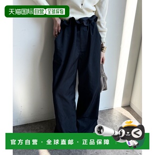 日本直邮DouDou 女装 高腰抽褶阔腿裤 宽松显瘦设计 DDZ1061102A0