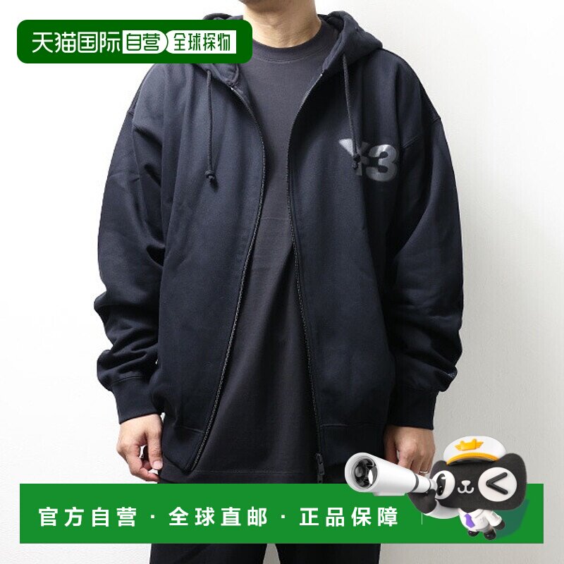 日本直邮Y-3 男款 标志拉链连帽卫衣 LOGO ZIP HODDIE 连帽衫 拉