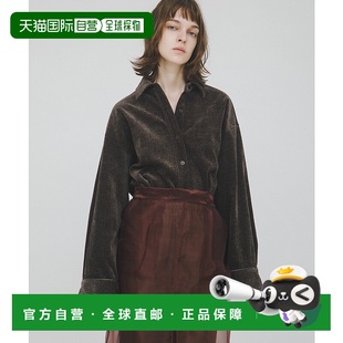 1h可退 日本直邮LAATO 女装 微光泽垂感 舒适宽松半开襟衬衫 WBA7