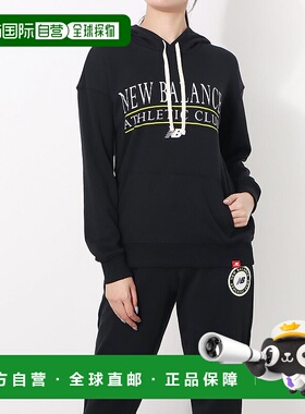 日本直邮New Balance 女款运动俱乐部连帽衫 WT13508（黑色）卫衣