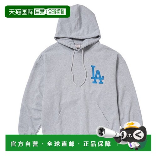 日本直邮MLB男款标准徽章标志连帽衫 ML0625FW0004-GRY