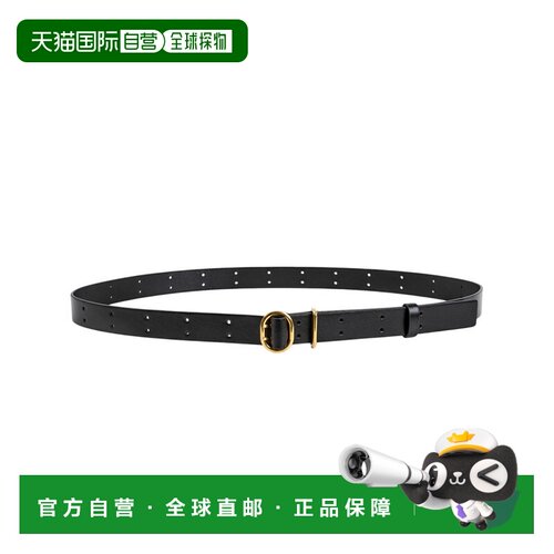 1h可退 日本直邮JIL SANDER 2.5厘米牛皮简约圆形扣皮带 J07TP001