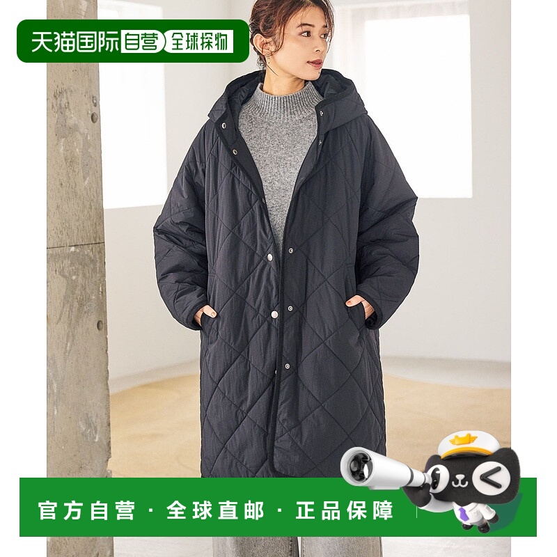 1h可退 日本直邮studio CLIP 女装 中棉长款外套 立领罗纹防风袖