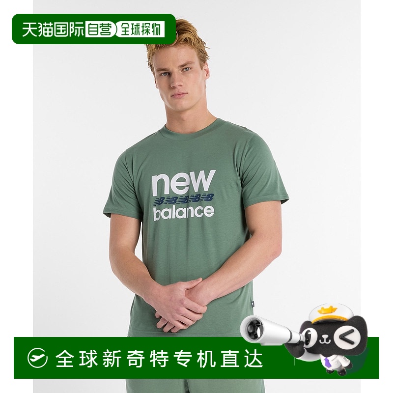 1h可退 日本直邮New Balance 男士Logo图案短袖T恤 MT51940DKJ