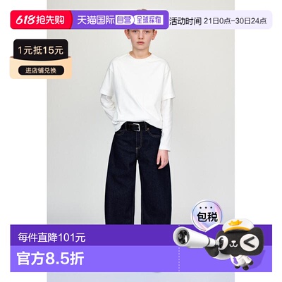 日本直邮Zara桶型合身牛仔裤直筒裤