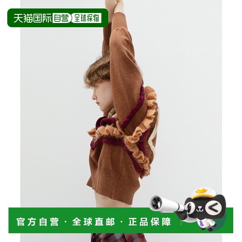 1h可退 日本直邮LEINWANDE 女装立体纹理荷叶袖 Polo 针织衫 0225