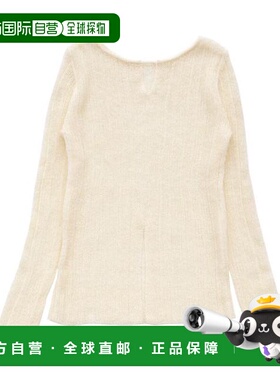 1h可退 日本直邮select MOCA 仿马海毛 中心开叉 罗纹针织 针织上