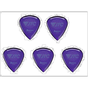 【日本直邮】依班娜电吉他拨片紫色防滑耐磨材质2.5mm JTC1R-AMT