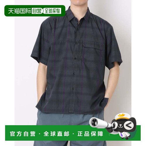 日本直邮THE NORTH FACE 男士户外休闲短袖衬衫 黑色北面