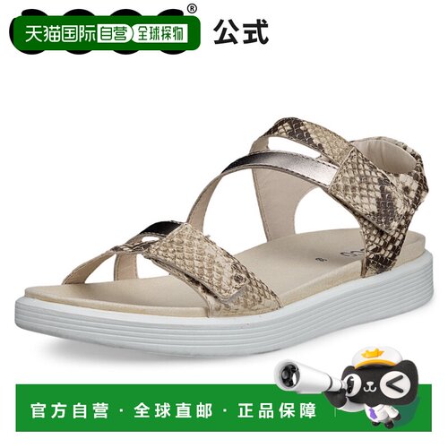 日本直邮ECCO 舒适凉鞋 Python Pure Cashmere Metallic 本革 女