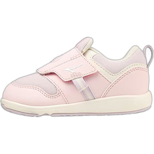 【日本直邮】Mizuno美津浓 男女运动童鞋 粉白紫 15.5cm C1GD2232