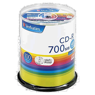 【日本直邮】Verbatim CD-R 700MB 100张 48倍SR80FC100SV1