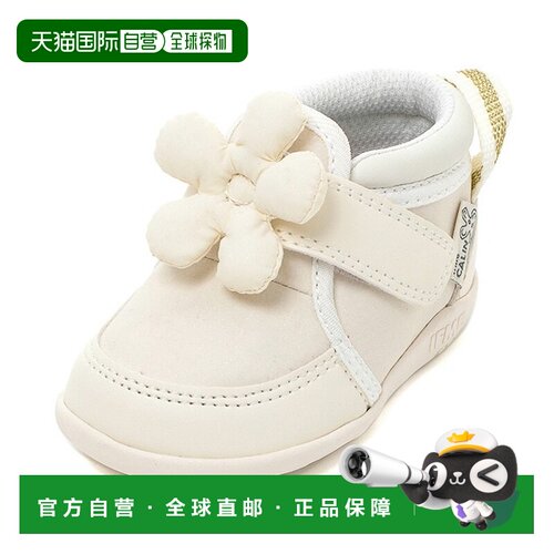 日本直邮IFME CALIN 女童学步鞋 20-4847 魔术贴 AP大花朵 半码可