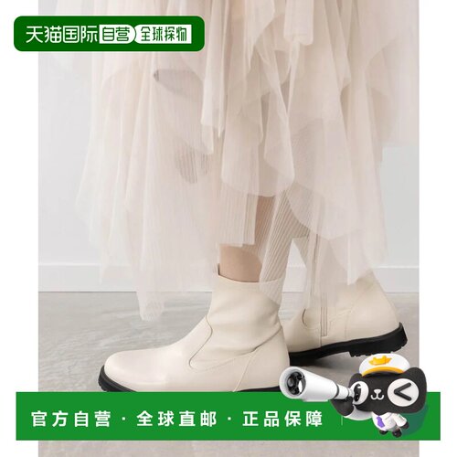 日本直邮RANDA 晴雨两用厚底短靴 象牙白厚底鞋