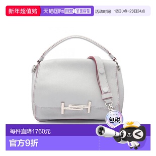 日本直邮中古Tods托德斯女包A级95新Handbag手包牛皮斜挎包灰色