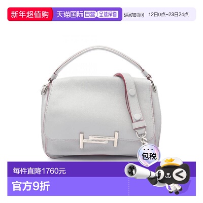 日本直邮中古Tods托德斯女包A级95新Handbag手包牛皮斜挎包灰色