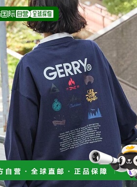 日本直邮MONO-MART GERRY/ジェリー 后圆标志印花 大松紧袖T恤