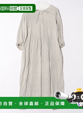 1h可退 日本直邮LOURMARIN 女士V领褶皱长款连衣裙 A0757FA452