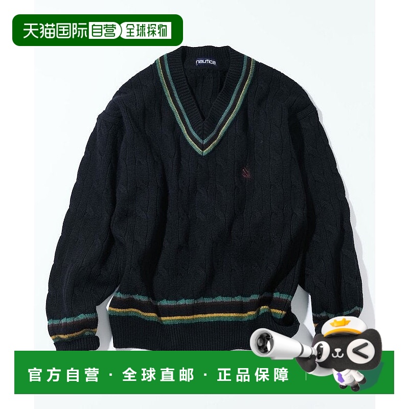 日本直邮Vintage Like 复古风缆绳编织 Chillden 圆领针织衫 25AW