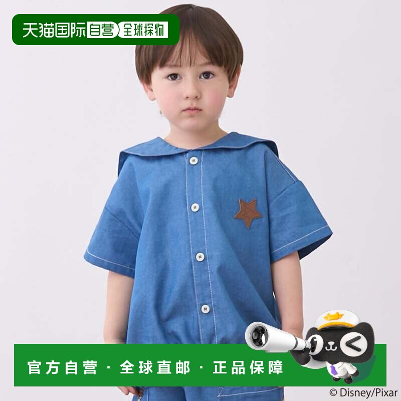 日本直邮petit main 迪士尼玩具总动员水手短袖衬衫 蓝色
