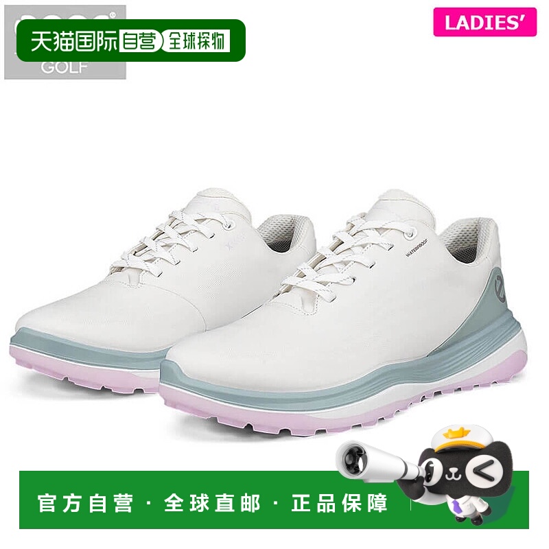 日本直邮ecco 女士 LT1 系带无钉高尔夫球鞋132753 54418白色/冰