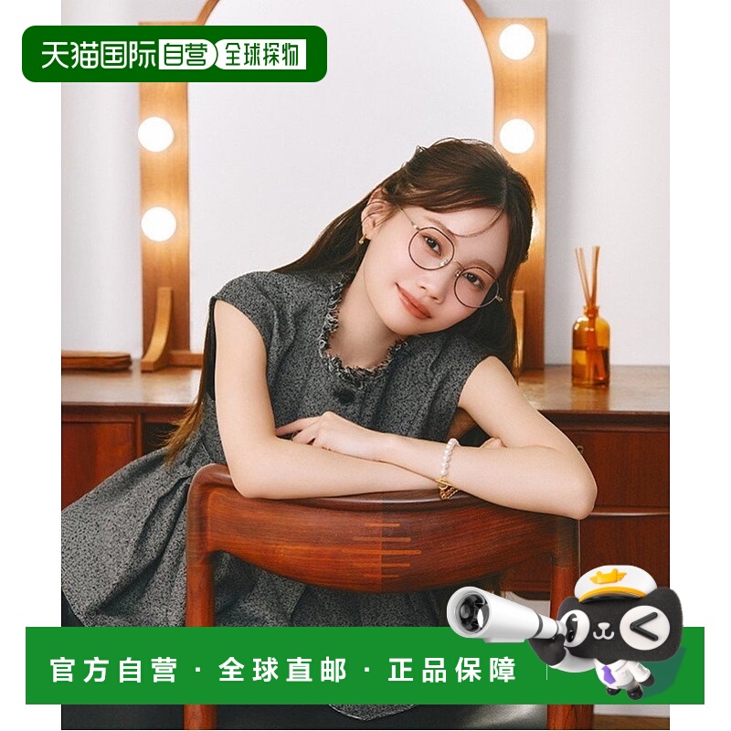 1h可退 日本直邮Zoff 佐芙 菲狐水越美沙与联名 圆形方框眼镜