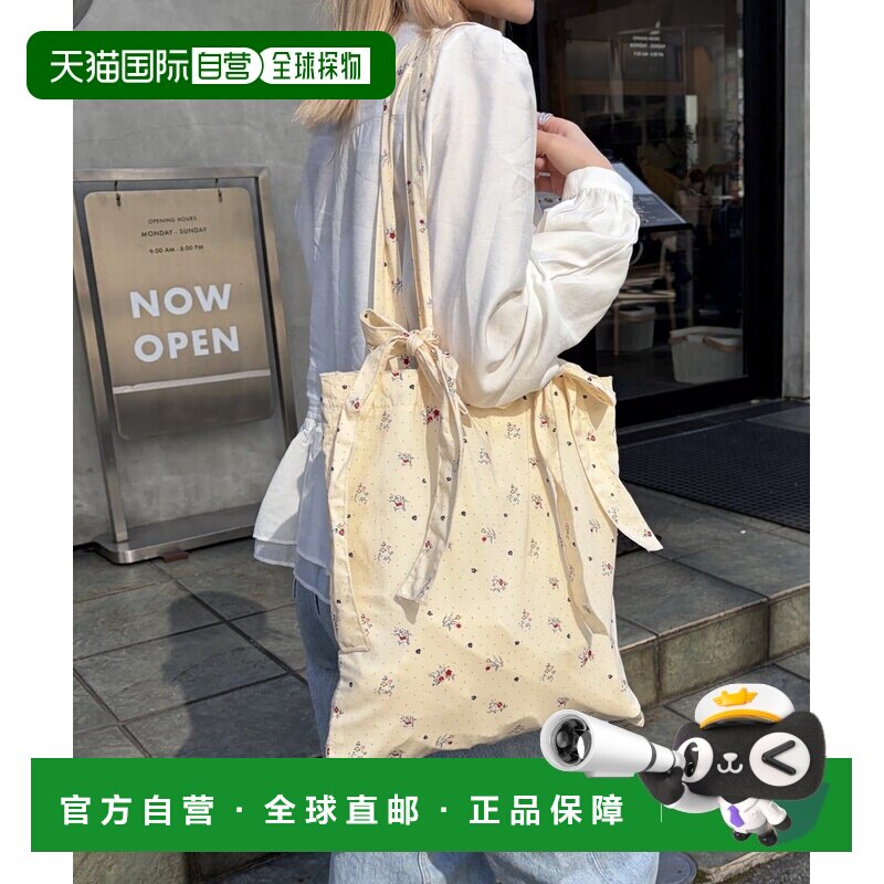 日本直邮Lattice 女士 春日风蝴蝶结托特包（附束口小袋） BA26S2