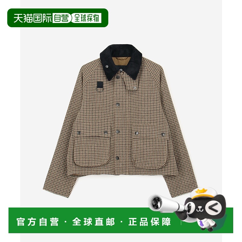 1h可退 日本直邮Barbour 女士 别注BLYTH格纹夹克 立体口袋设计 B