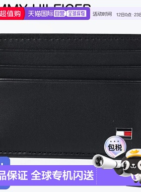 日本直邮TOMMY HILFIGER 男士 ETON CC 卡包黑色AM0AM00653 002 B