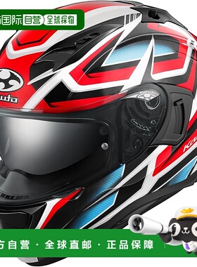 【日本直邮】OGK KABUTO 摩托车全盔头盔 KAMUI3 ACROBAT 白红（X