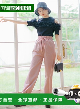 1h可退 日本直邮WILLSELECTION 女士腰带束腰宽松工装裤 20082413