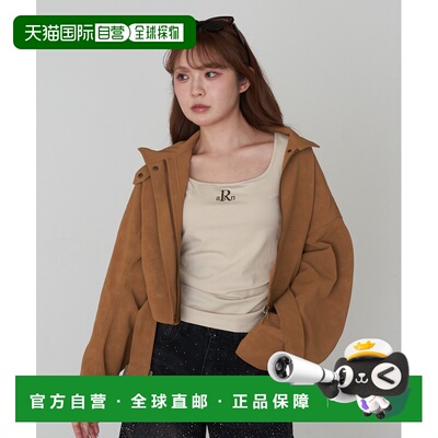 日本直邮RAY CASSIN女装短款春日外套 仿皮/全棉双材质 RCN106110