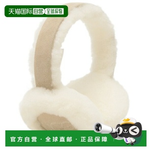 日本直邮UGG SAN 女士羊皮刺绣耳罩米色20955