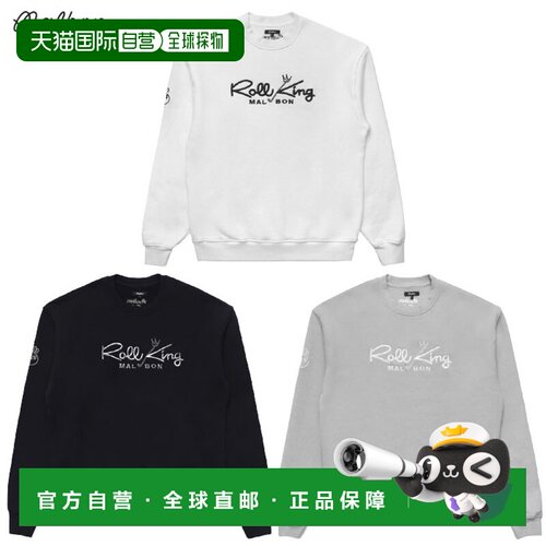 日本直邮Malbon Golf 男士 Roll King Crew 羊毛运动衫M-92292025