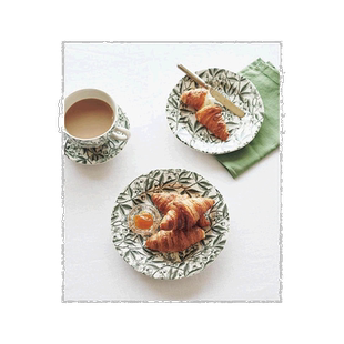 日本直邮日潮 AfternoonTea盘子19cm/绿色普尔纳斯/Burleigh HB24