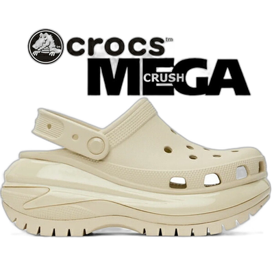 日本直邮crocs CLASSIC MEGA CRUSH CLOG BONE 207988-2y2 Bone
