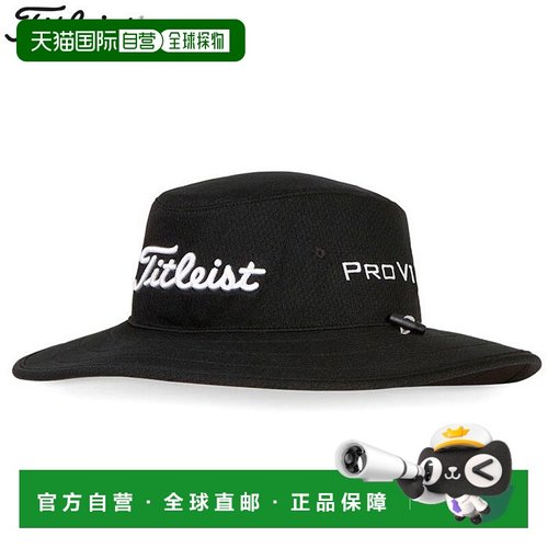 日本直邮Titleist 男士 Tour Aussie 帽子 TH24TAUSN2 01 黑白色