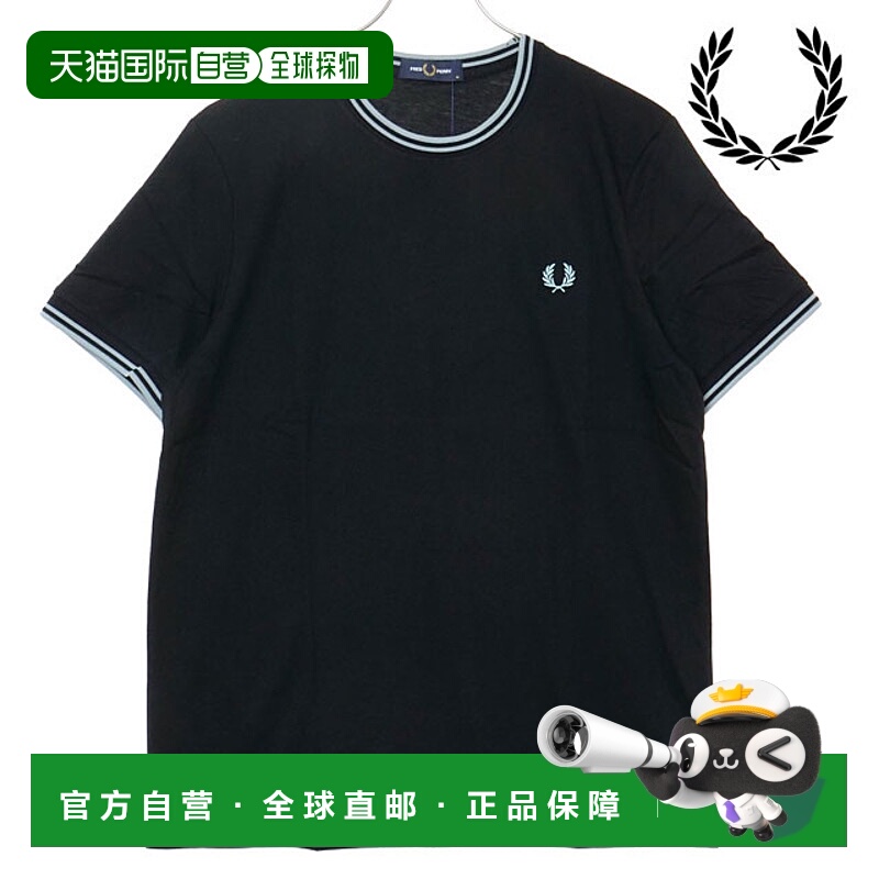 日本直邮Fred Perry 双尖头 T恤 [M1588-Q46 SS25Q2] 男士短袖上/